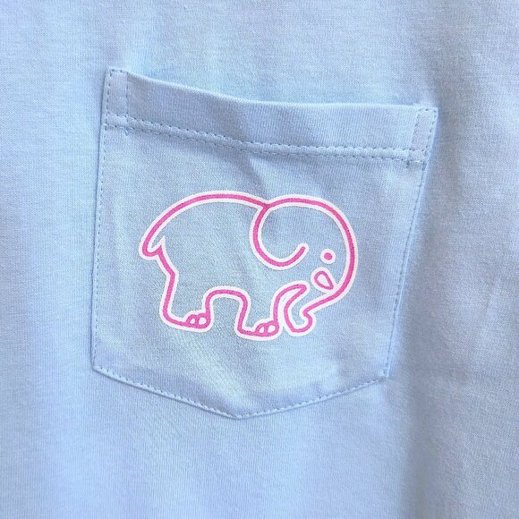 Ivory Ella Light Blue Long Sleeved Tee Shirt Pink Elephant Plus Bracelet Size M - Picture 3 of 16
